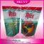 flat bottom plastic bag with zipper /pet food packaging bag