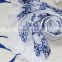 Autumun Winter Fashion Blue And White Porcelain Printing Cotton Pashmina Scarf With Tassel