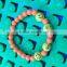 Rainbow colors 2016 new children emoji plastic bead emoticon bracelet