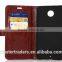 Original K-COOL Fine Sheep Grain Printing Stand PU Leather Wallet Case For Google 6 MT-2829