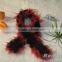 factory direct supply fashion dyed 100% real rex rabbit scarf in high quality