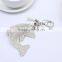 High Quality Metal Crystal Key Chain With Dolphin Pendant Women Bag Accessories Valentine's Day Gift