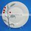 cheap round porcelain plate with custom desgin