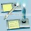 Stainless steel pen holder and metal ball pen with notepad for promotion