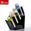 Brown 4 slots oblique acrylic cup organizer