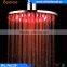 Round Brass Luxury Shower High Pressure Colorful LED Shower Head Powered by Water Pressure