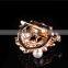 Women accessories jewelry pearl zinc alloy rhinestone butterfly shaped animal scarf clip brooch