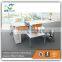 Practical promotional circular 4 people office computer desk LBGD-09