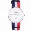 2016 brand your own logo nylon wristwatches geneva quartz japan movt watch