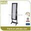 Floor standing black jewelry armoire with full mirror