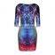 Fashion Evening Dress for Fat Women Sexy 3D Lady Fashion Dress