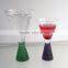 150ml handmade heavy color stem small glass wine glass