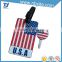 USA flag design custom soft pvc travel luggage tag and colorful small key caps cover