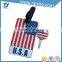 USA Flag Design Custom Soft Pvc Travel Luggage Tag and Colorful Small Key Caps Cover