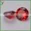 wuzhou hot sale jewelry making stone oval diamond cut red color glass gems