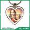 Best selling metal heart-shaped souvenir print religious oem keychain