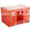 fabric folding storage box with window