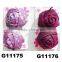 ladies elegant decorative soft silk rose flower hair clip with stone