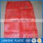Red pp tubular mesh bags for vegetables