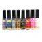Glass bottle 8 ml 8 colors nail polish brush drawing pen