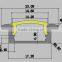 QS-A55 23x8mm Recessed Aluminum LED Profile With Flange linear housing