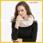 2015 Hot Sale Winter black Faux Fur Infinity Scarf Snood Neck Warmer For Women Ladies Gifts
