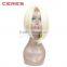 Ali express and wholesale cheap short bob lace front synthetic wig, ombre white silver synthetic lace front hair wig