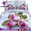 Wholesale Pink Rose Cotton King Size Bed Sheet Sets