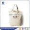 Reusable plain canvas cotton shopping bags with natural color
