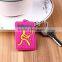 custom soft silicone bungee cord key chain