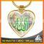 Best selling metal heart-shaped souvenir print religious oem keychain