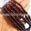 Natural Rhodonite Garnet Roundle Beads 3 strands in 1 necklace