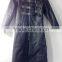PURE BLACK GOTHIC STYLISH COAT COWHIDE LEATHER