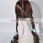 Brown Lolita Dolls Wigs With Two Dreadlocks and Bow Braid Wig With Bow N236