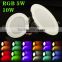 Ultrathin 5W 10W 24 ColorsTube Lamps RGB LED Ceiling Panel Down Light with Remote Controller