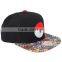 2016 Newest 100% Acrylic 2d Embroidery Flat Sublimation Printing brim Snapback Cap Red Eyelets Fashion Custom Pokemon Hat