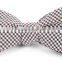2016 custom brand handmade checkered woven jacquard cotton self-tie bow ties for boys