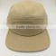 Custom blank herringbone twill 5 panel camper cap racing cap