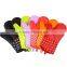 2016 Lengthened cotton oven mitt,silicone oven mitt