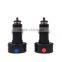 2in1 12V / 24V Digital Voltmeter 5V 2.1A Car Cigarette Lighter Usb Charger for Phone Red LED Display