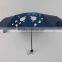high quality fashion three folding umbrella color changing umbrella