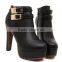 2016 Wholesale Women Ankle Boots Comfortable Chunky Heel Boots PM3168