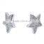 925 sterling silver rhodium plated star shape ear stud for girls