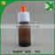 empty mini 5ml amber glass dropper bottle with childproof cap from China