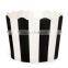 Halloween Party Supplies Decorations Black/White Stripe Baking Cups 1.75" h x 1.5" base diameter