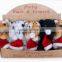 high quality factory wholesale realistic plush lion christmas plush toy cradle lion with christmas cap