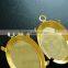 18*25mm setting size gold plated vintage style oval bezel tray DIY pendant charm supplies 1421077