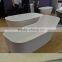 Chinese freestanding cheap round solid stone bathtub for adults