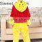 2015 wholesale Christmas cosplay custume kid onesie children/Winnie cartoon pajamas