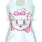Wholesale Lovely cat printed white tank top for women